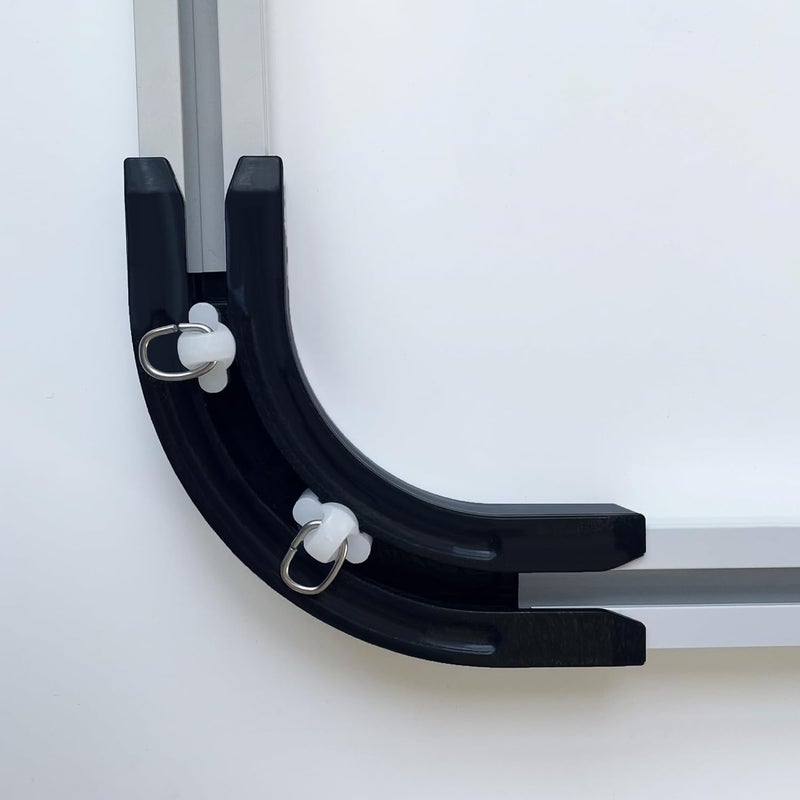 MaKefeile 90° Curved Connectors for Track Curtains Ceiling Mount/Wall Mount, Ceiling Track for Curtains, Room Divider Curtains Tracks（Black 2PCS）. - Image 3